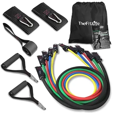 heFitLife Resistance Bands Set - Stackable up to 110 lbs