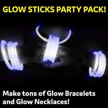 PartySticks White Glow Sticks 100pk - Glow Party Supplies