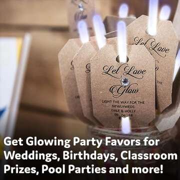 PartySticks White Glow Sticks 100pk - Glow Party Supplies