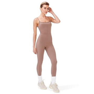 KUT & SO Yoga Bodysuit – Spaghetti Straps Workout Jumpsuit for Women – Premium Stretch Jersey Fa...