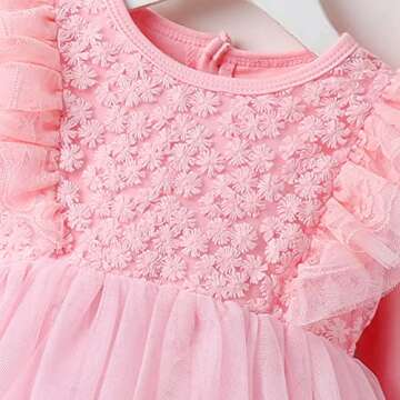 Newborn Infant Baby Girl Fall Winter Dress Toddler Easter Birthday Outfits Long Sleeve Christening B...