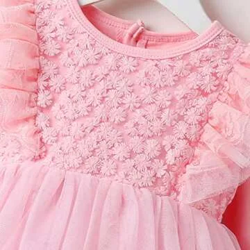 Newborn Infant Baby Girl Fall Winter Dress Toddler Easter Birthday Outfits Long Sleeve Christening B...