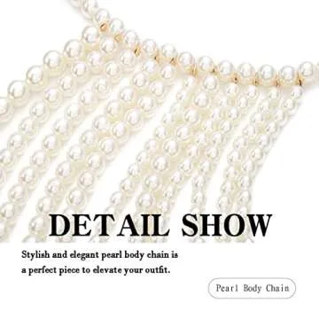 Aiosy Pearl Body Chain - Elegant Summer Festival Jewelry