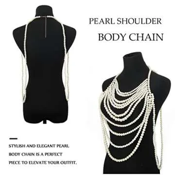 Aiosy Pearl Body Chain - Elegant Summer Festival Jewelry