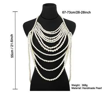 Aiosy Pearl Body Chain - Elegant Summer Festival Jewelry