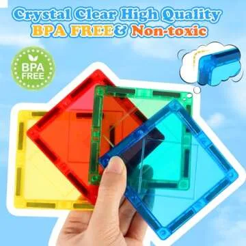 Magnetic Tiles Kids Toys for 3 4 5 6 7 8+ Year Old Boys Girls Magnetic Building Blocks Toys Preschool Learning Sensory Montessori Toys for 3+ Year Old Boys and Girls, Creativity Toddler Kids Toy 20pcs