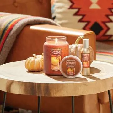 Yankee Candle Spiced Pumpkin Scented, Classic 22oz Large Jar Single Wick, Over 110 Hours of Burn Time, Perfect Accent for Fall Decor & Gifting