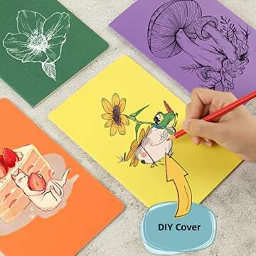 Labkiss 24 Pack Blank Notebook & Journal Set - A5, Multi Color, Unlined