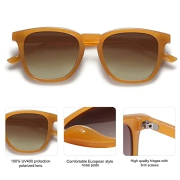 SOJOS Polarized Sunglasses UV400 Protection Vintage Style