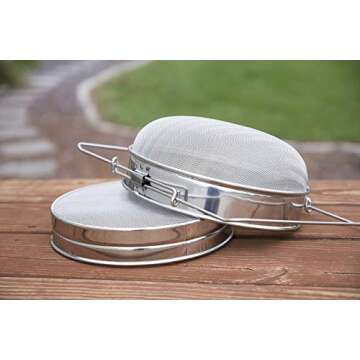 VIVO Stainless Steel Honey Strainer Double Sieve, Bee Keeping Equipment Filter BEE-V101H
