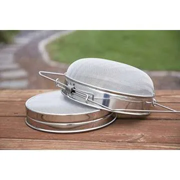 VIVO Stainless Steel Honey Strainer Double Sieve, Bee Keeping Equipment Filter BEE-V101H
