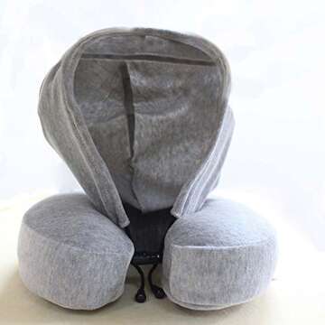 Luxury Memory Foam Neck Travel Pillow with Hoodie