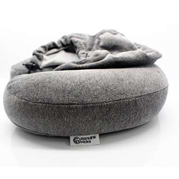 Luxury Memory Foam Neck Travel Pillow with Hoodie
