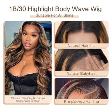 Ombre Lace Front Wig 26 Inch Human Hair HD Lace