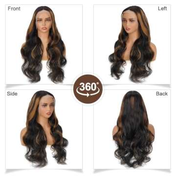 Ombre Lace Front Wig 26 Inch Human Hair HD Lace