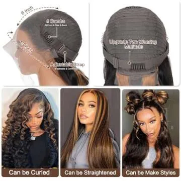 Ombre Lace Front Wig 26 Inch Human Hair HD Lace