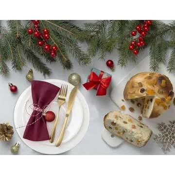 Ruvanti Cloth Napkins Set of 12, 18x18 Inches Napkins Cloth Washable, Soft, Durable, Absorbent, Cott...