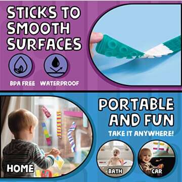 BUNMO 6pk Sensory Suction Toys - Sensory Toys - Engaging Creative & Imaginative Play - Sensory Toys for Children - Stimulating & Addictive - Toys for Kids 3+