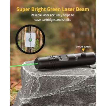 CVLIFE Rechargeable Bore Sight Laser Kit with 64 Adapters fit 0.17 to 12GA Calibers, Professional Gr...