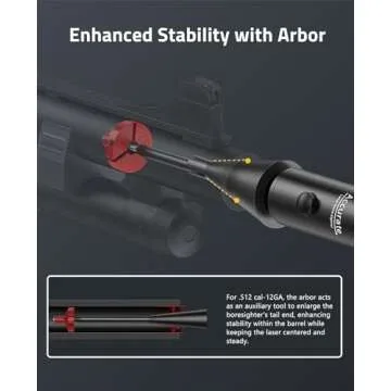 CVLIFE Rechargeable Bore Sight Laser Kit with 64 Adapters fit 0.17 to 12GA Calibers, Professional Green Laser Bore Sight with Button Switch, Powerful Choice for Hunting Bore Sight Tool