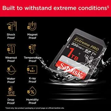 SanDisk 1TB Extreme PRO SDXC UHS-I Memory Card - C10, U3, V30, 4K UHD, SD Card - SDSDXXD-1T00-GN4IN