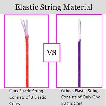 1mm Stretchy Bracelet String, Sturdy Rainbow Elastic String Elastic Cord for Jewelry Making, Necklac...