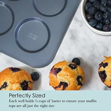 Chicago Metallic Non-Stick Muffin Top Pan for Perfect Baking