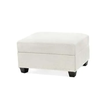 VanAcc Sofa Comfy Sofa Couch with Extra Deep Seats, Modern Sofa- Ottoman Sofa, Couch for Living Room Apartment Lounge, Beige Chenille