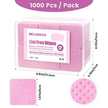 1000 Lint Free Nail Wipes for Lash Extensions & More