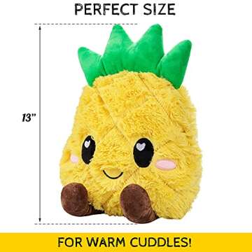 Pineapple Microwavable Unscented Heating Pad for Women and Kids- Cute Soft Cozy Pillow Plush Heatabl...
