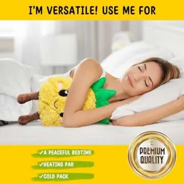 Pineapple Microwavable Unscented Heating Pad for Women and Kids- Cute Soft Cozy Pillow Plush Heatable Warm Stuffed Animals - Kawaii Hot and Cold Plushie Food Toy - Pineapple Gifts for Girls and Boys