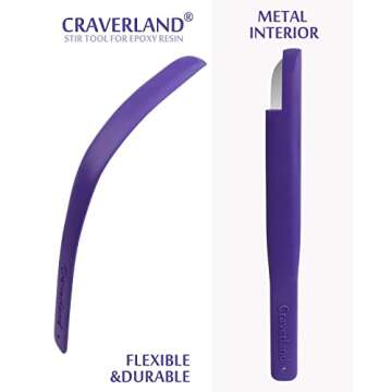 Epoxy Resin Supplies Tools Sticks, Stir Sticks Kit for Epoxy,4 Pack Blade-Shaped Mix Scrape Stir Rods for Epoxy Resin