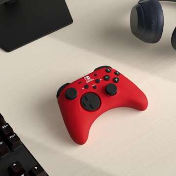 Nintendo Switch HORIPAD Wired Controller (Red) by HORI - Licensed by Nintendo