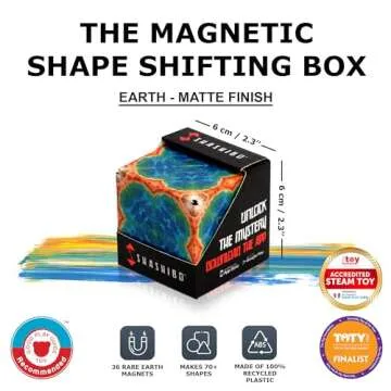 SHASHIBO Shape Shifting Box - Award-Winning, Patented Fidget Cube w/ 36 Rare Earth Magnets - Transfo...