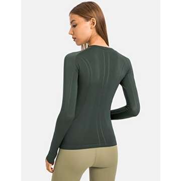 LUYAA Women's Long Sleeve Workout Shirt for Yoga & Gym