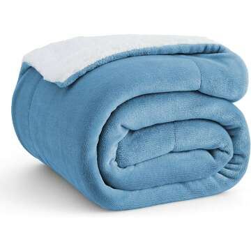 Sherpa Fleece Throw Blanket - Cozy & Soft Design