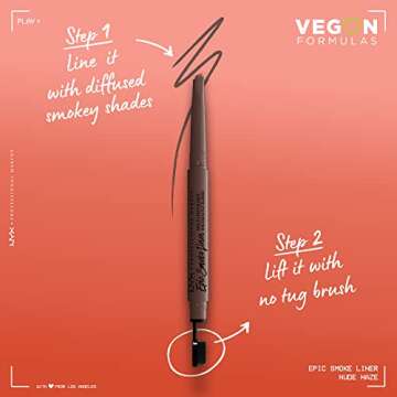 NYX PROFESSIONAL MAKEUP Epic Smoke Liner, Vegan Smokey Eyeliner - Nude Haze (Neutral Brown)