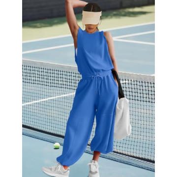 Stylish LAMISSCHE Women’s Wide Leg Jumpsuit with Pockets