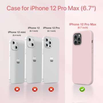 Miracase Compatible with iPhone 12 Pro Max Case, [Soft Anti-Scratch Microfiber Lining], Liquid Silic...