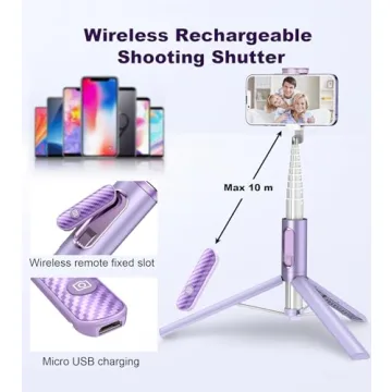 TONEOF 60 Inch Travel Tripod with Wireless Remote