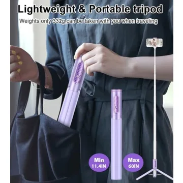 TONEOF 60 Inch Travel Tripod with Wireless Remote