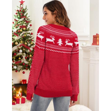 Charming Fair Isle Pullover Sweater for Women