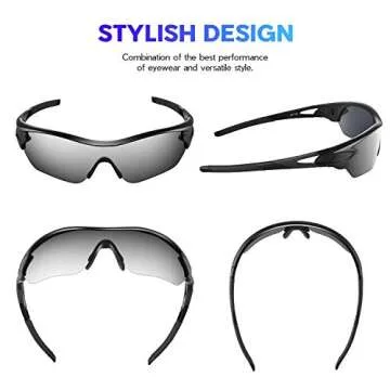 BEACOOL Polarized Sports Sunglasses for Men Women Youth Baseball Cycling Running Driving Fishing Gol...