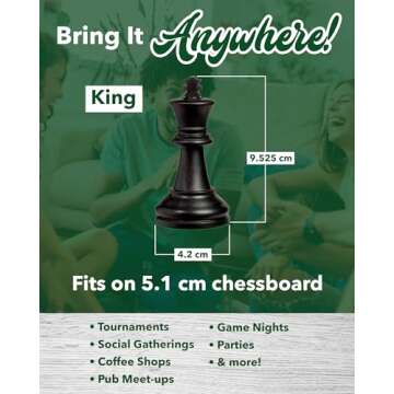 Bobby Fischer Ultimate Chess Pieces Set for Tournaments