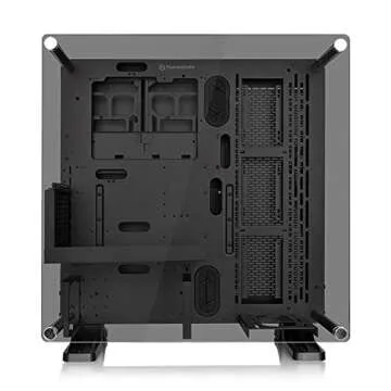 Thermaltake Core P3 ATX Tempered Glass Gaming Computer Case Chassis, Open Frame Panoramic Viewing, Glass Wall-Mount, Riser Cable Included, Black Edition, CA-1G4-00M1WN-06