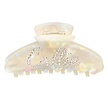 Personalized Rhinestone Hair Clips French Design Custom Barrettes