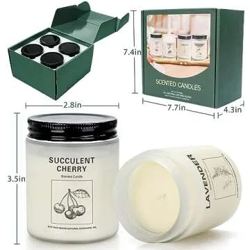 Indulge in Aromatic Bliss - 4 Pack Natural Soy Wax Candles