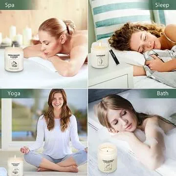 Natural Soy Wax Candle Set - 4 Aromatic Scents for Gifting