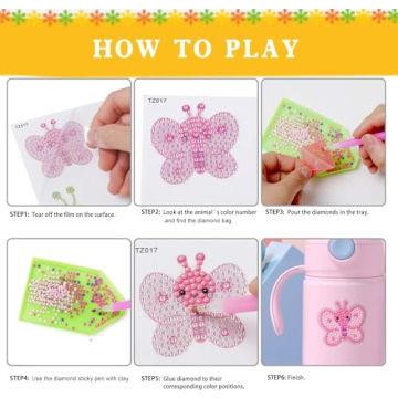 Sinceroduct Diamond Art Sticker Kits for Kids Ages 4-12