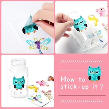 Sinceroduct Diamond Art Sticker Kits for Kids Ages 4-12